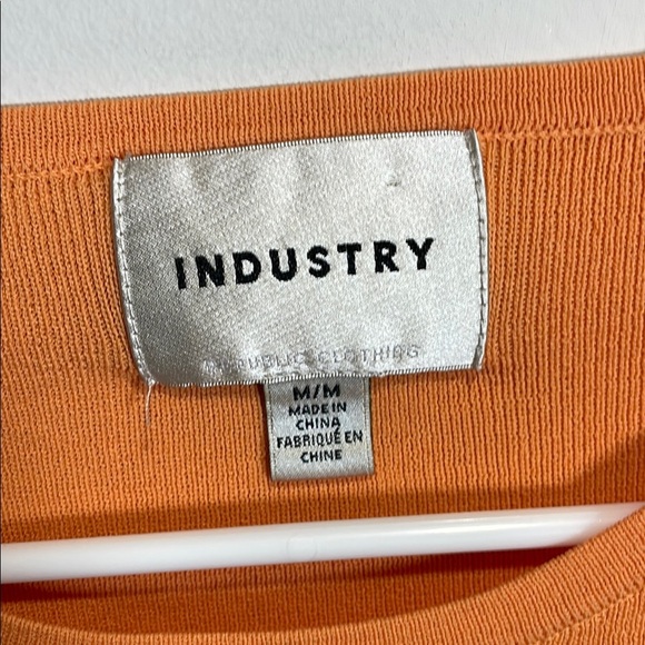 Industry Vibrant Orange Crop Top - Picture 2 of 7